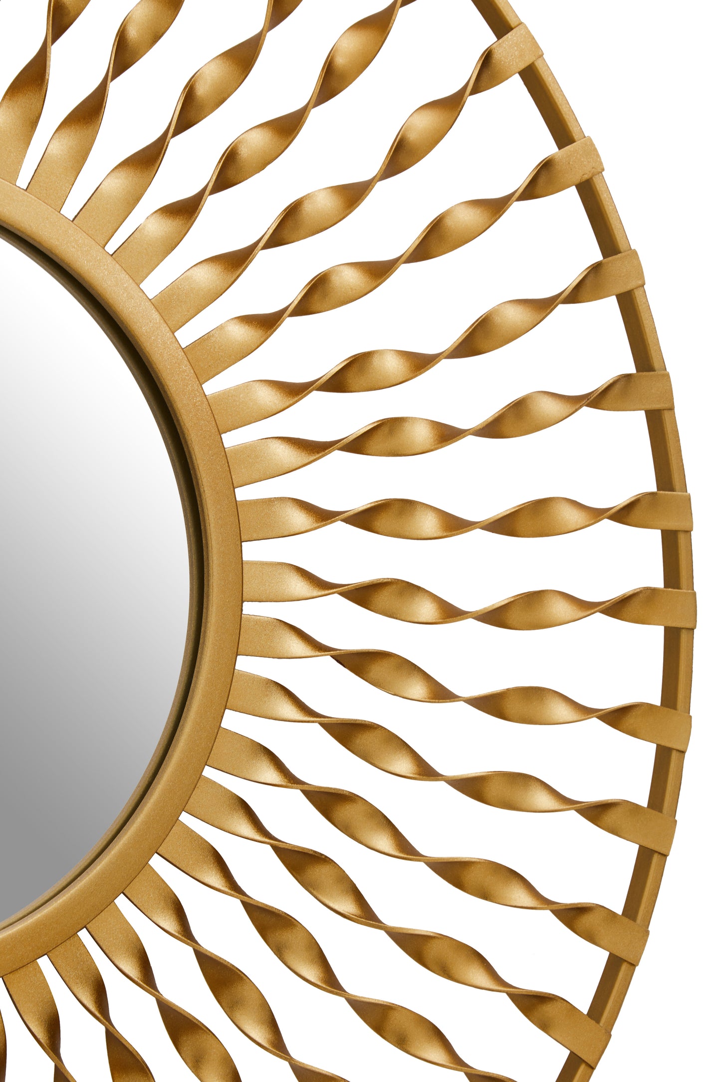 Ardela & Co Sunburst Gold  Frame Round Wall Mirror