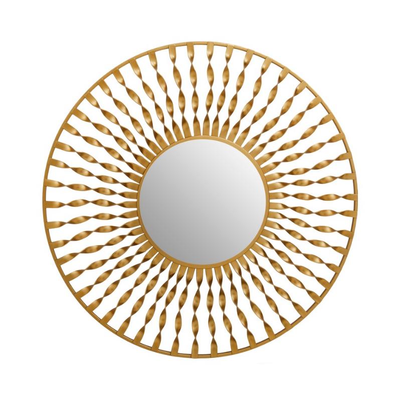 Ardela & Co Sunburst Gold  Frame Round Wall Mirror