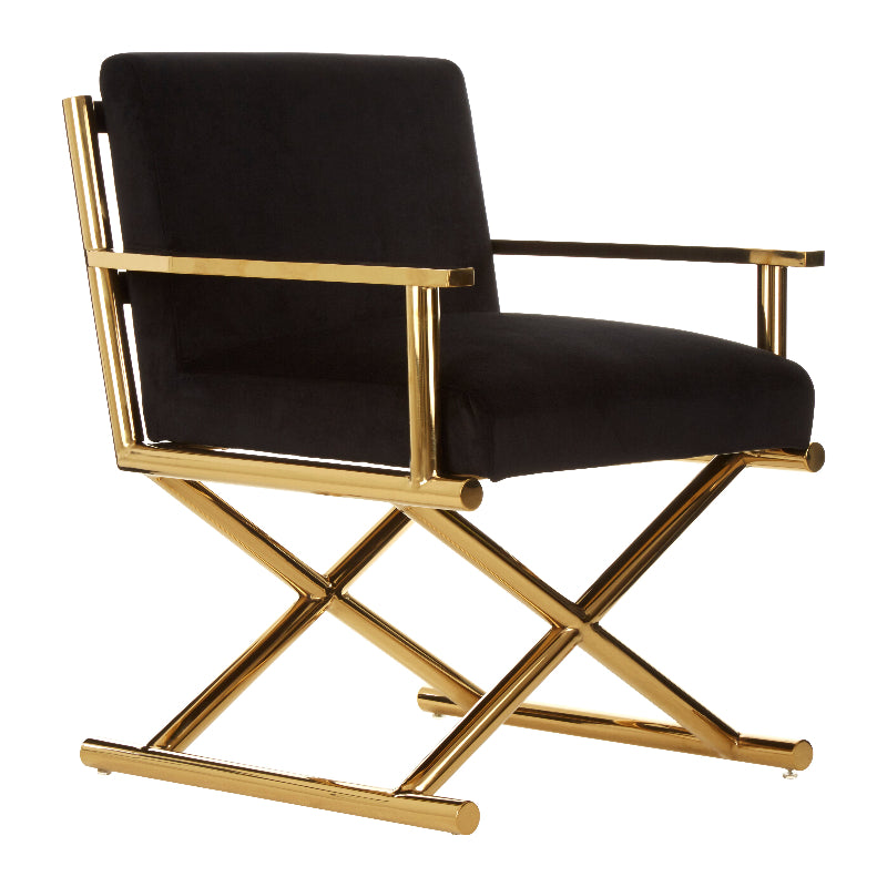 Ardela & Co Heston Black Velvet Chair