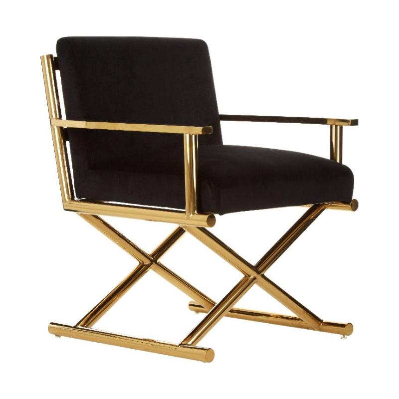 Ardela & Co Heston Black Velvet Chair