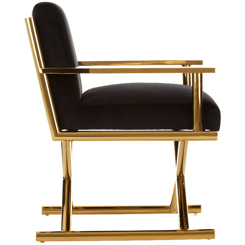 Ardela & Co Heston Black Velvet Chair