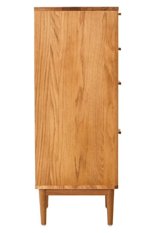 Wooden cabinet with a white background