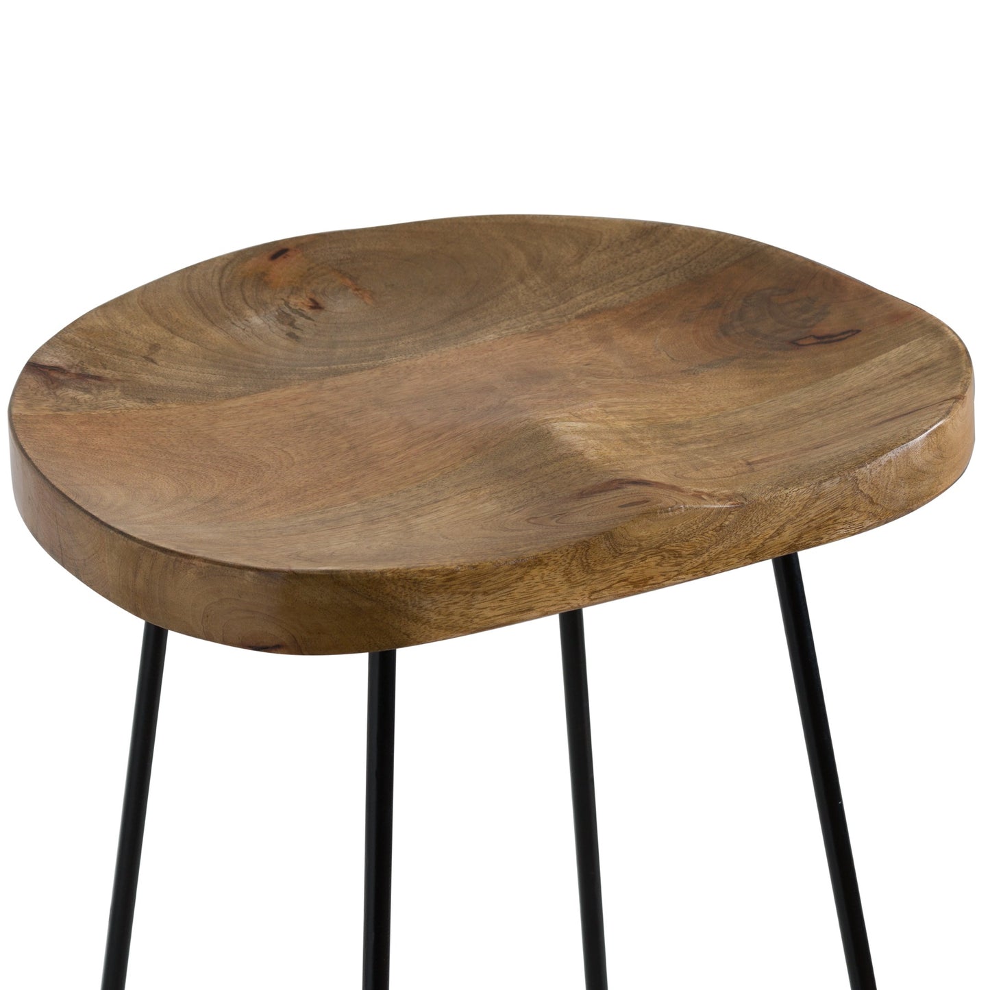 Hill Interior Franklin Hardwood Shaped Barstool