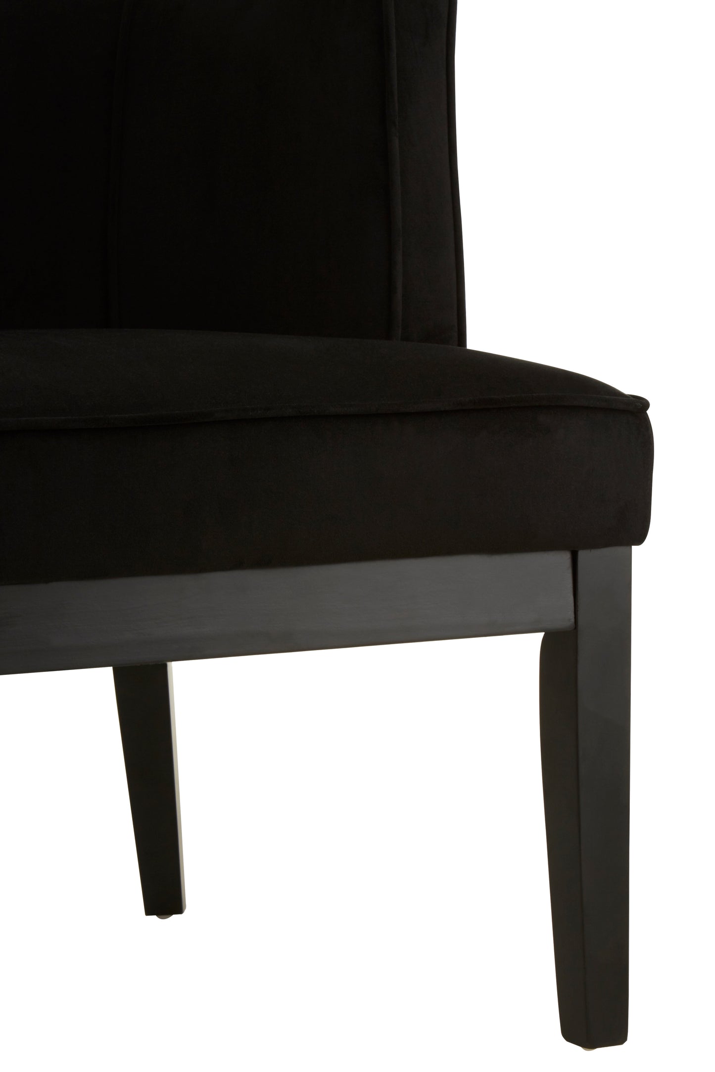 Ardela & Co Dalton Black Velvet Curved Back Chair