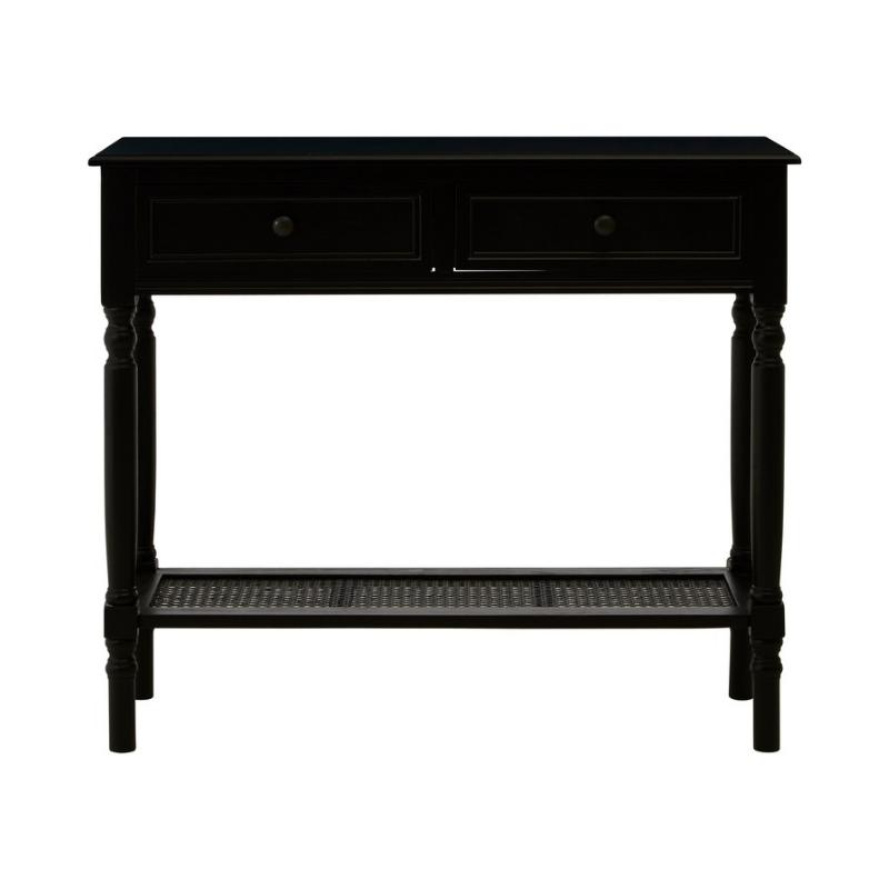 Ardela & Co Hearth Two Drawer Black Finish Console Table