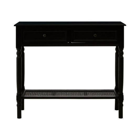 Ardela & Co Hearth Two Drawer Black Finish Console Table