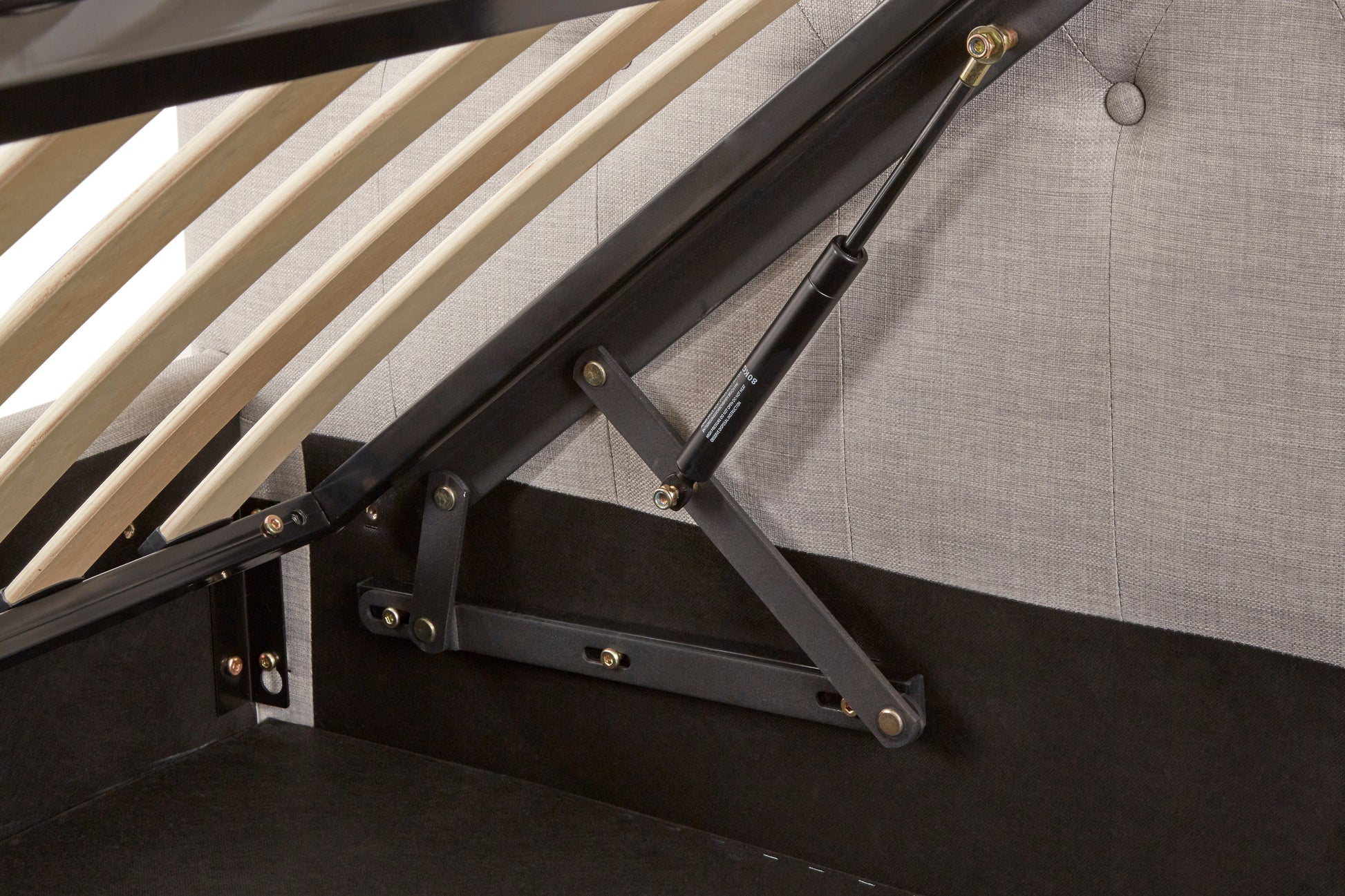 Ardela & Co Oriane Light Grey Ottoman King Bed