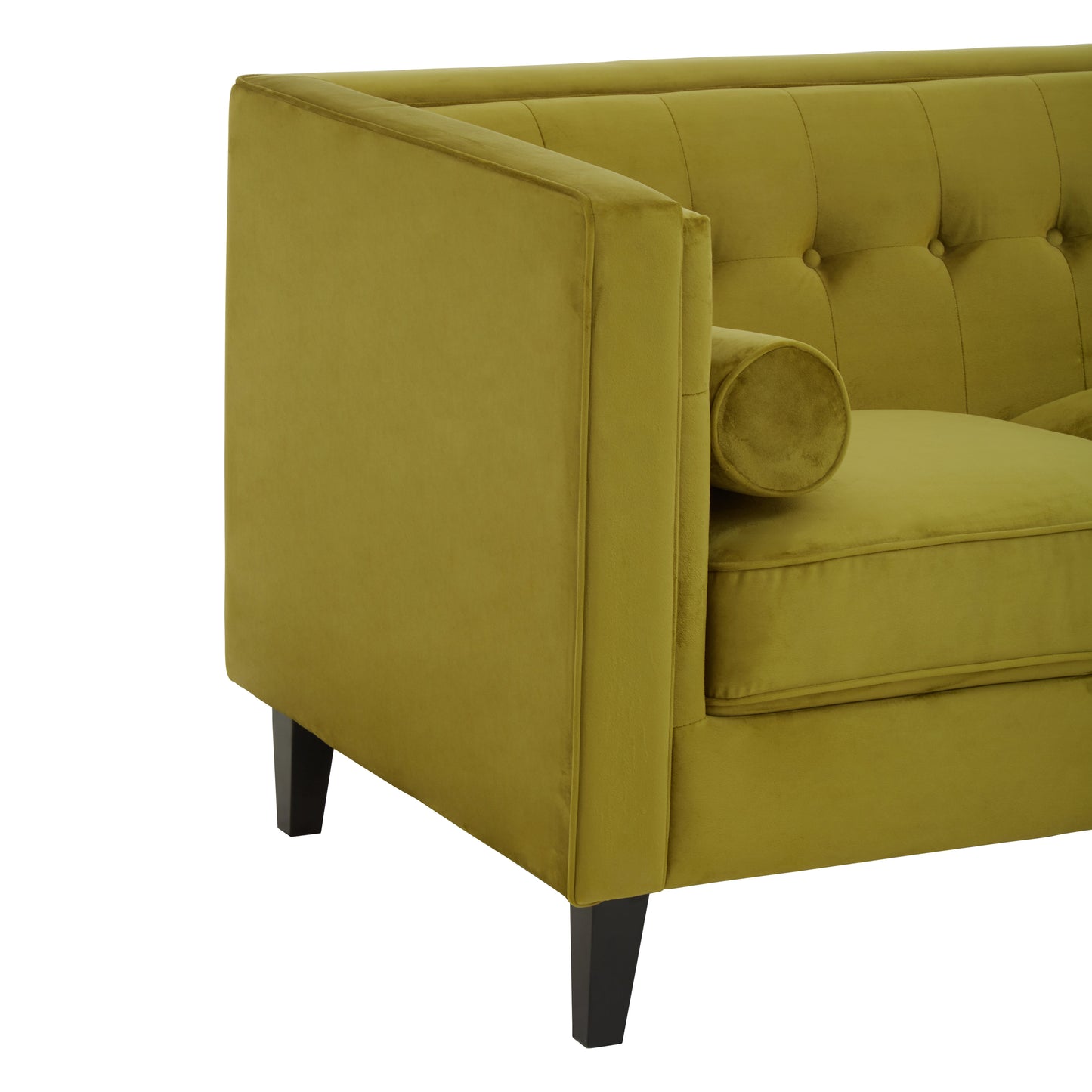 Ardela & Co Hestia Three Seat Olive Velvet Sofa