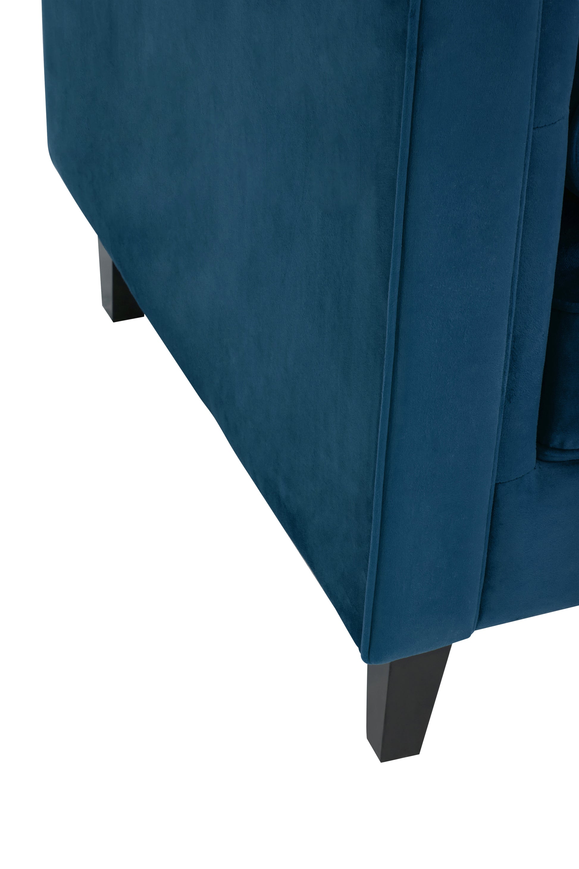 Ardela & Co Hestia Three Seat Blue Velvet Sofa