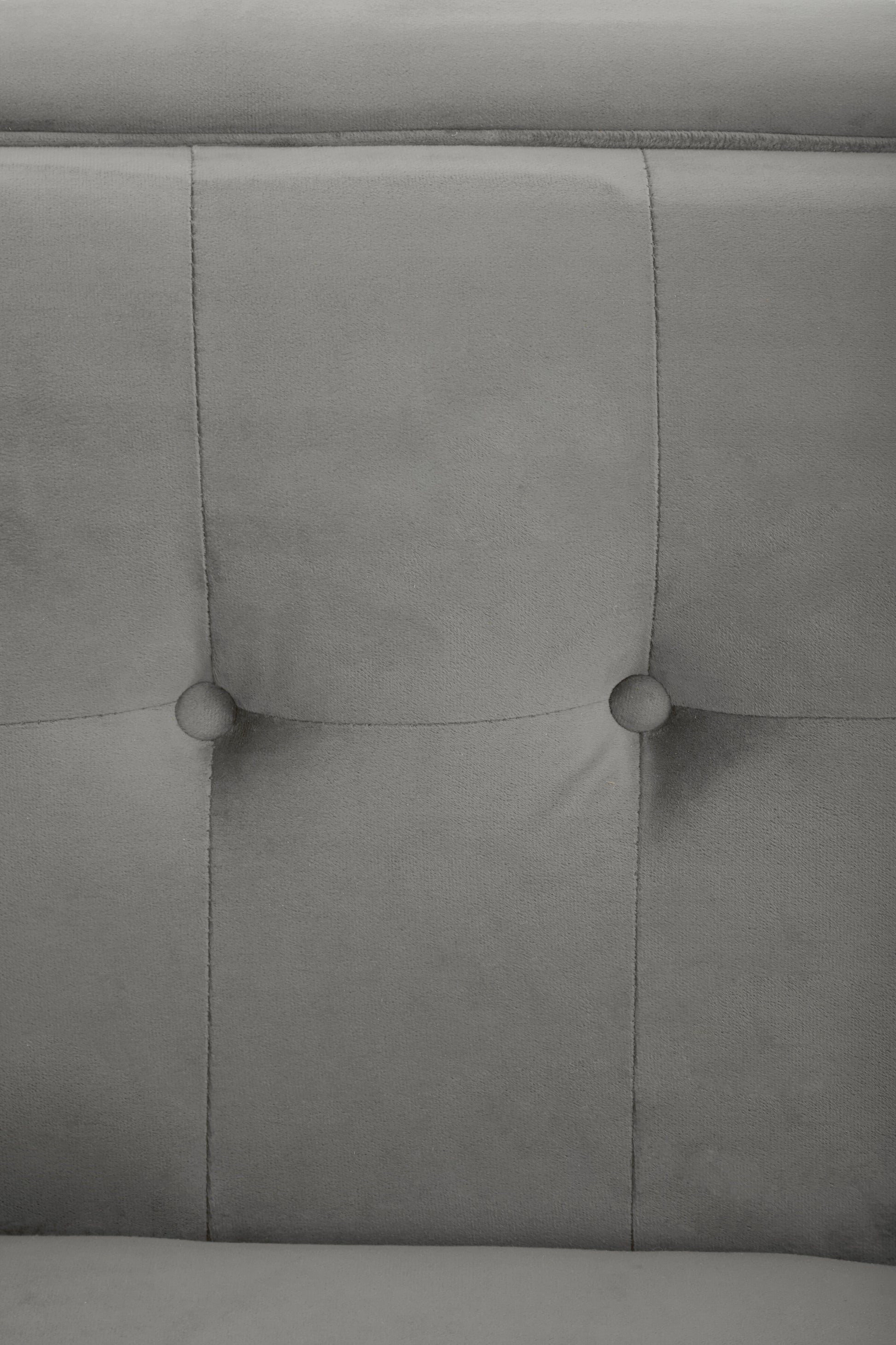 Ardela & Co Hestia Three Seat Grey Velvet Sofa