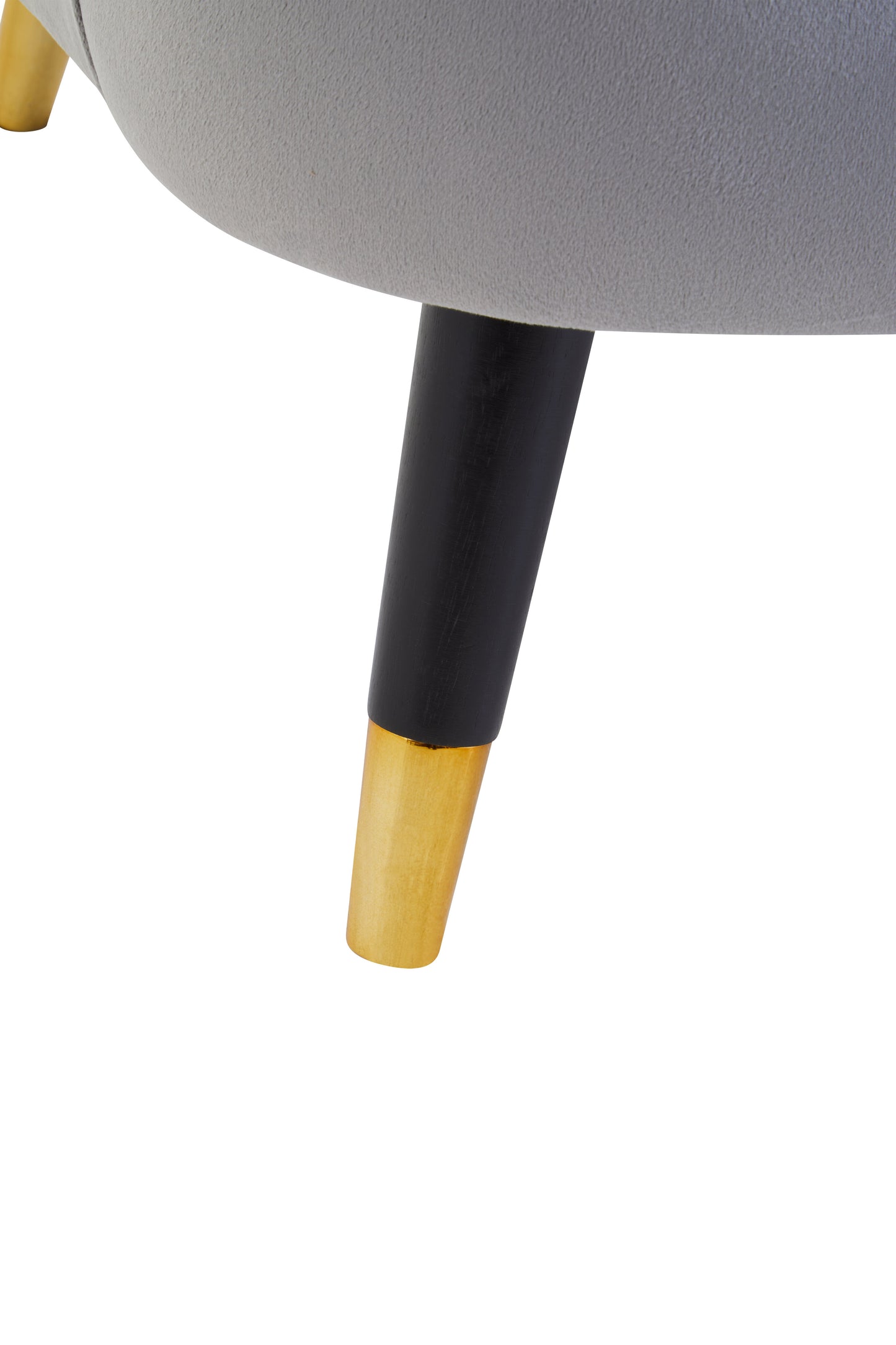 Ardela & Co Lissette Grey Velvet Curved Chair