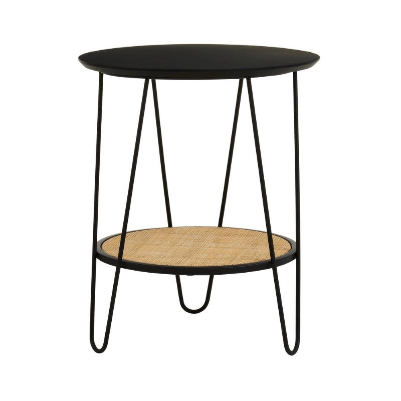 Ardela & Co Dreston Rattan And Metal Side Table