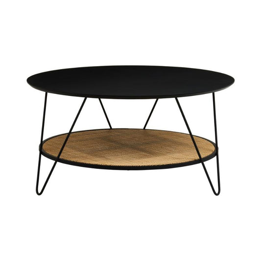 Ardela & Co Dreston Rattan And Metal Coffee Table