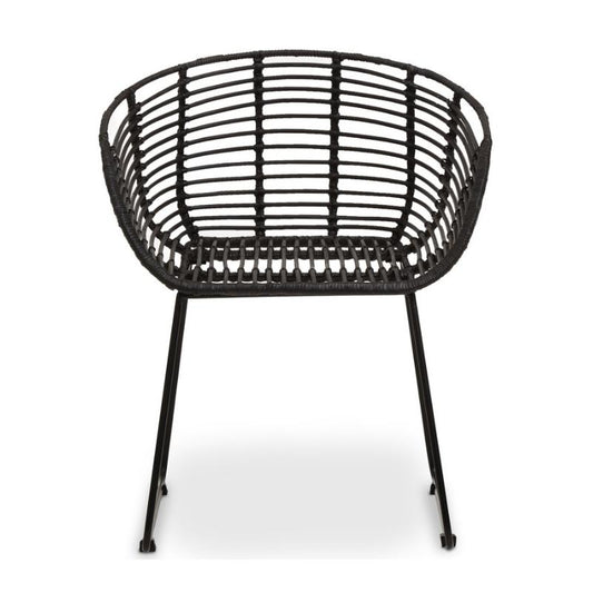 Ardela & Co Laguna Black Natural Rattan Chair