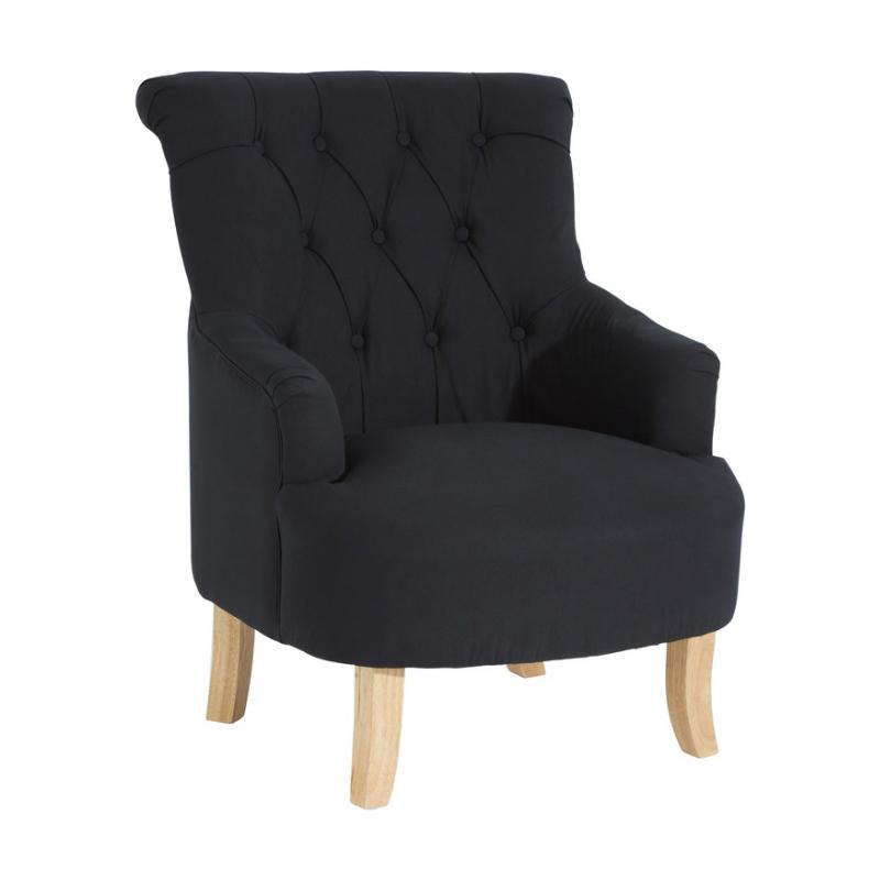 Ardela & Co Hemsley Black Cotton Armchair