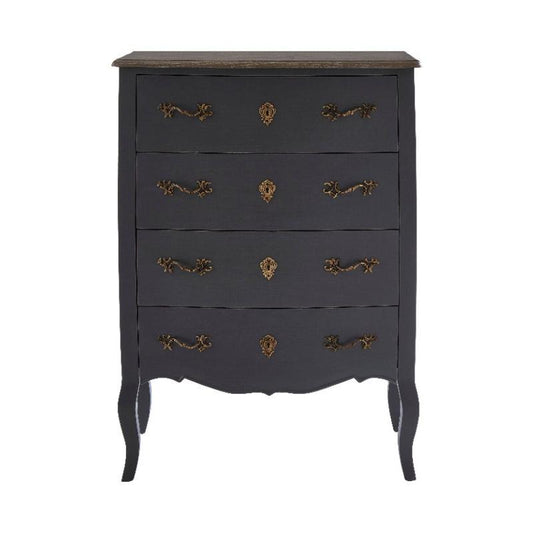 Ardela & Co Lurette Four Drawer Dark Grey Chest