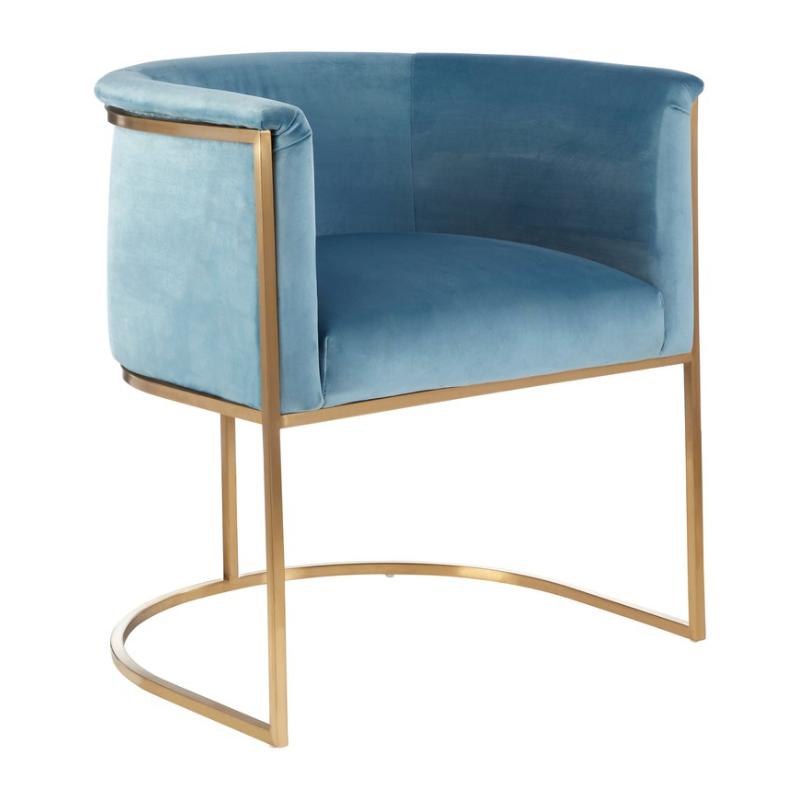 Ardela & Co Maia Blue Velvet Chair