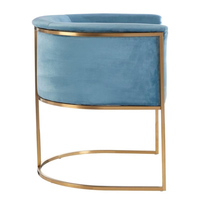 Ardela & Co Maia Blue Velvet Chair