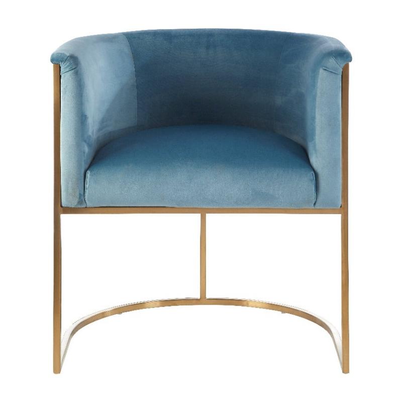 Ardela & Co Maia Blue Velvet Chair