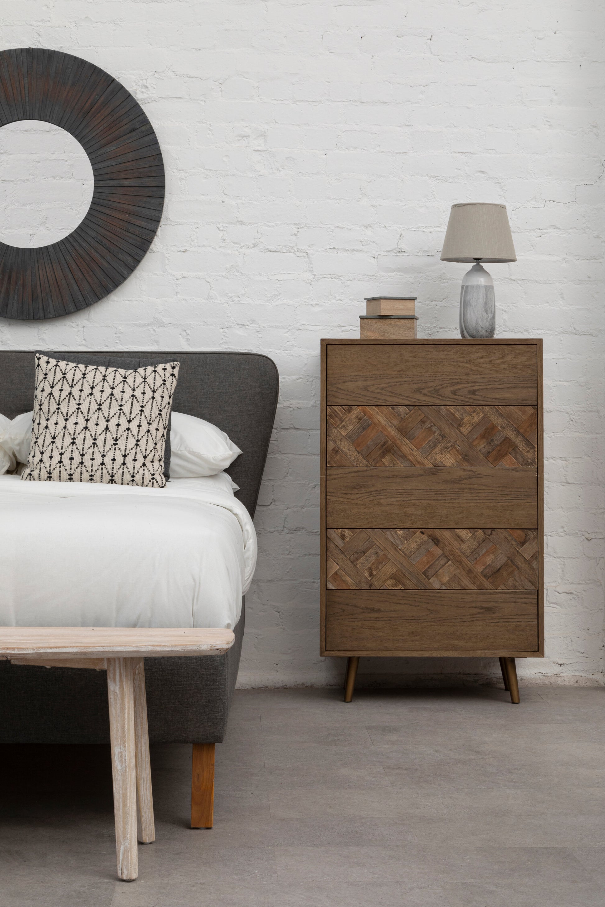 Ardela & Co Selene 5 Drawer Wood Chest