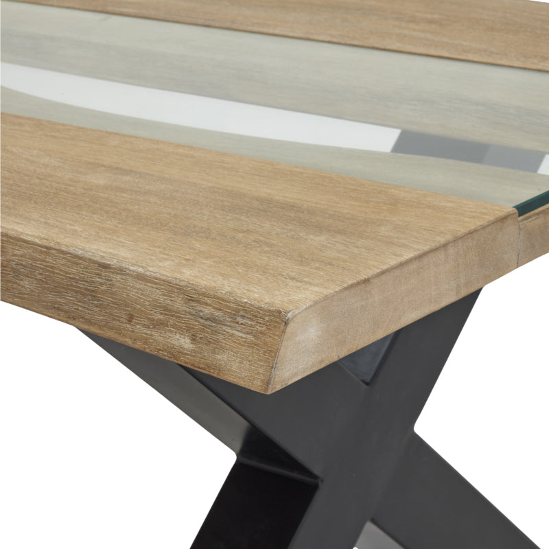 Hill Interiors Live Edge Light Acacia River Coffee Table