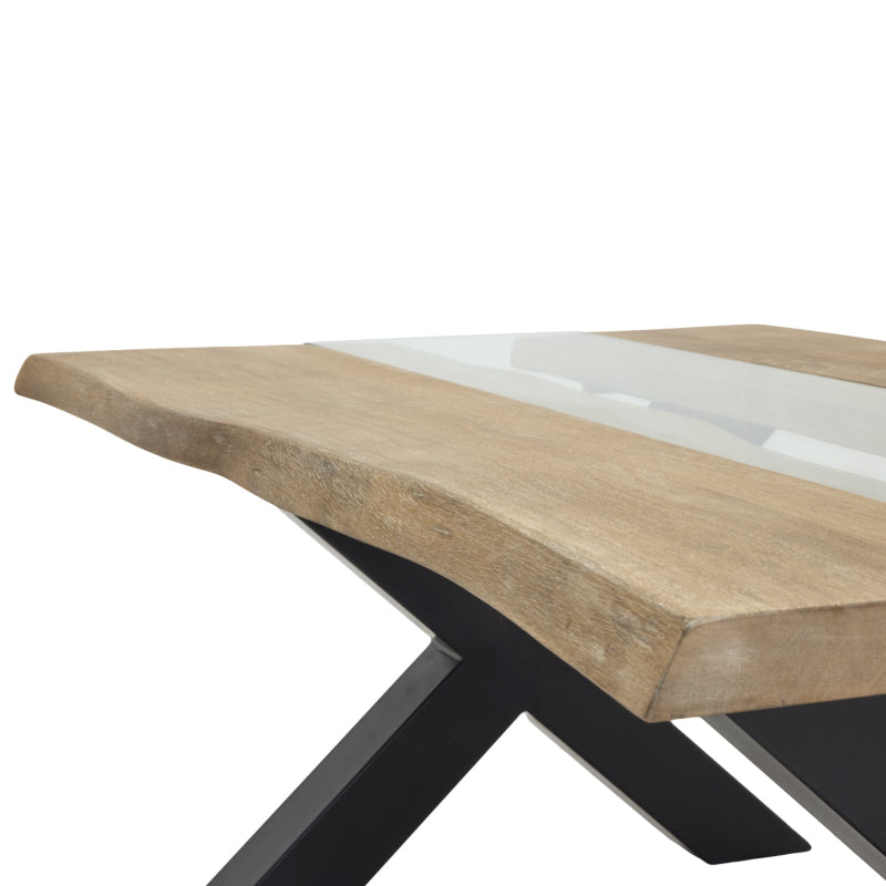 Hill Interiors Live Edge Light Acacia River Coffee Table