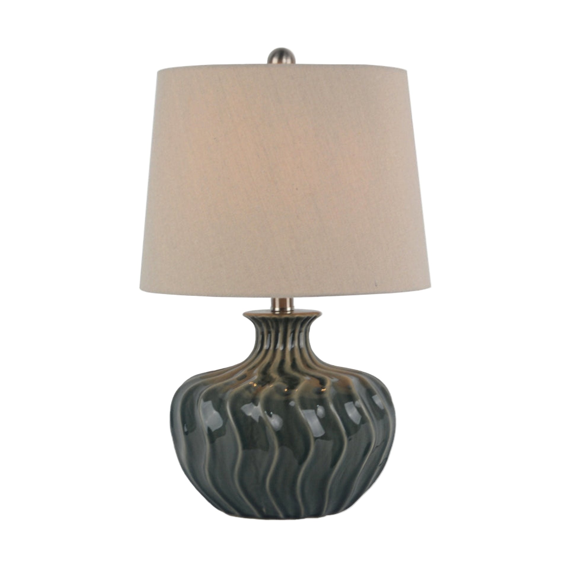 Hill Interiors Veyla Ceramic Table Lamp With Linen Shade