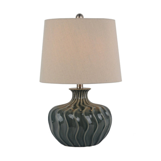 Hill Interiors Veyla Ceramic Table Lamp With Linen Shade