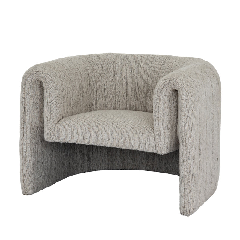 Gray textured armchair on a white background