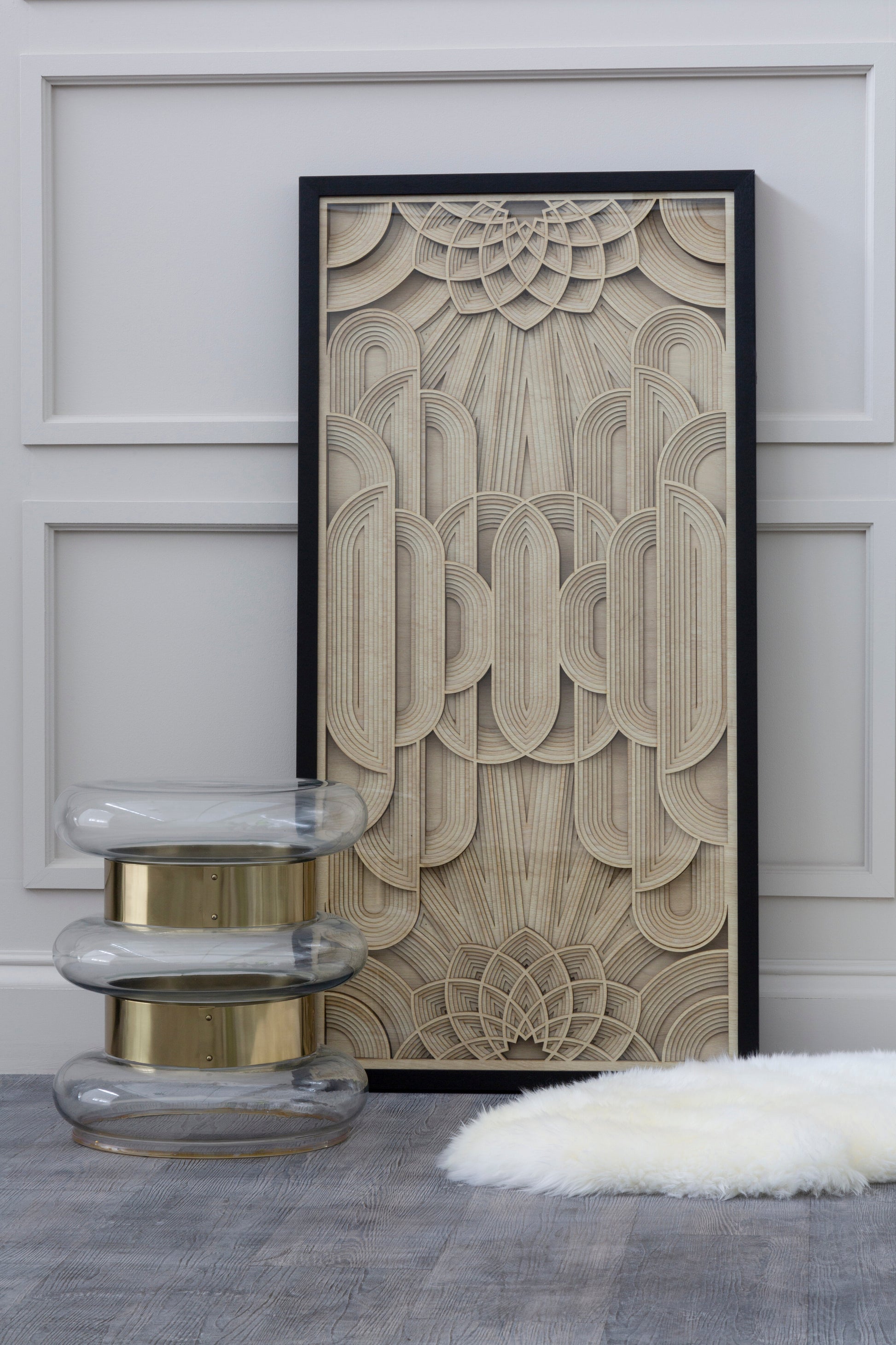Ardela & Co Moderna Deco Wood Carving Wall Art
