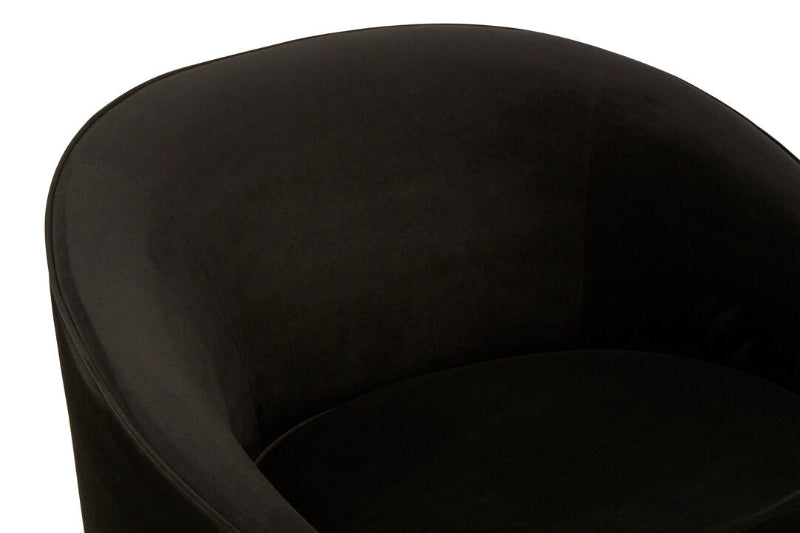 Close-up of a black chair with a white background