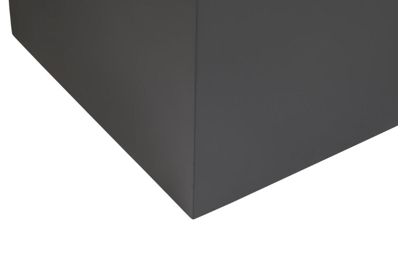 Black rectangular object on a white background