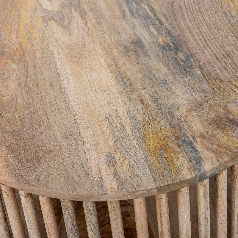 Close-up of a wooden surface with a natural finish