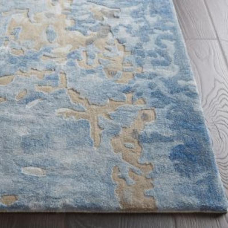 Nourison Prismatic Distressed Denim Rug - Blue & Grey
