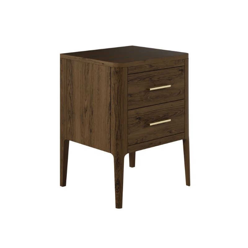 DI Designs Abberley Bedside - Brown - 2 Drawers - Side