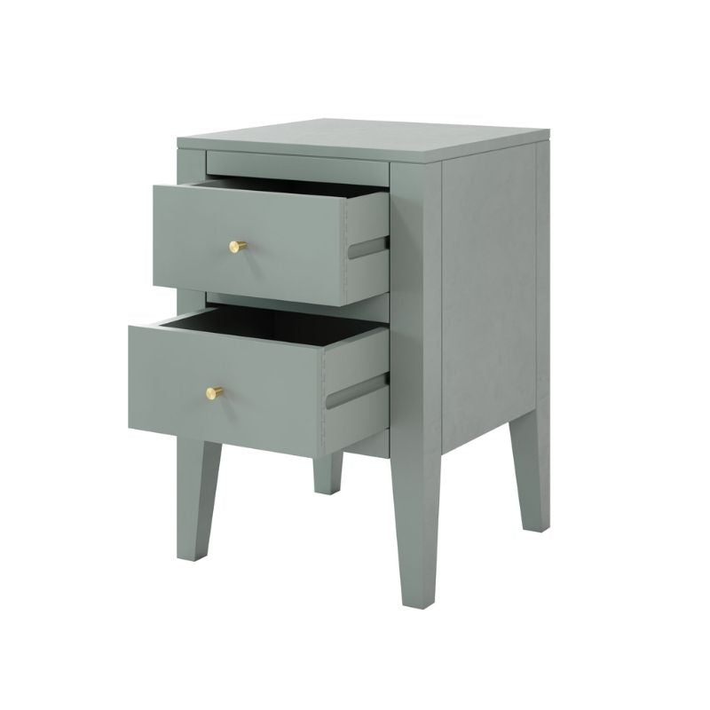 DI Designs Alton Bedside Table - Pigeon Grey - Side - Drawers Open