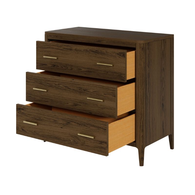 DI Designs Abberley Chest of Drawers - Brown-Open Drawers