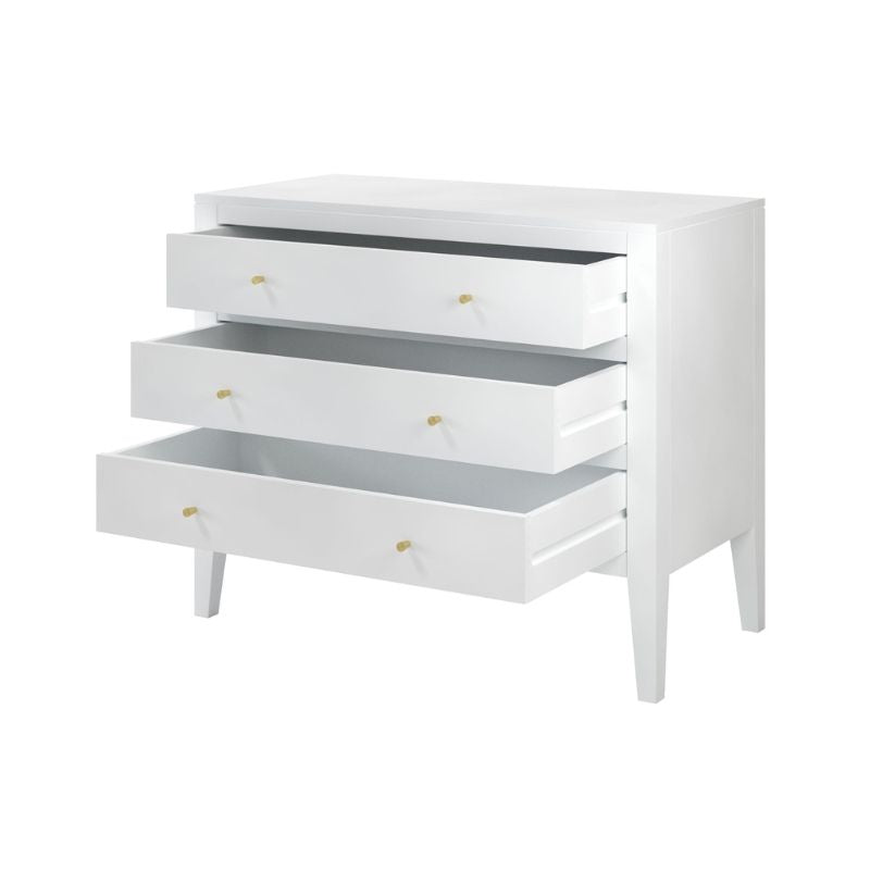 DI Designs Alton Chest of Drawers - White - Drawers Open
