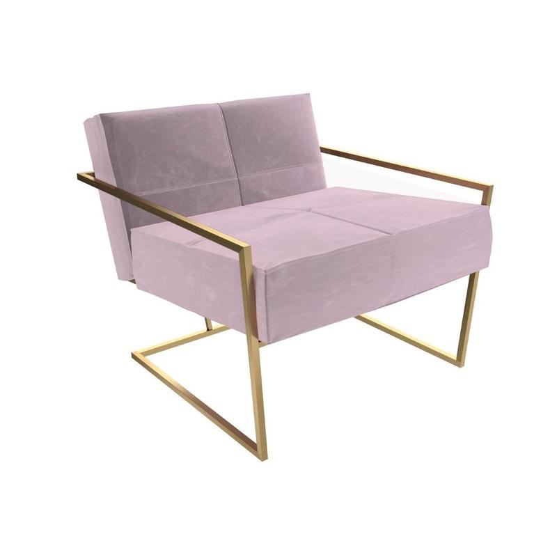 Gillmore British Design Federico Armchair Blush Pink Velvet