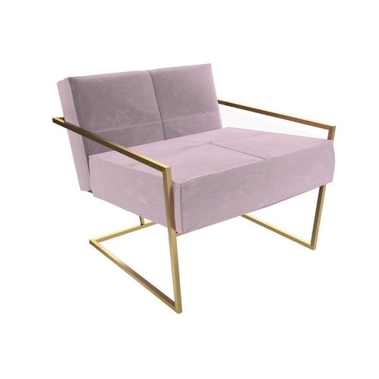 Gillmore British Design Federico Armchair Blush Pink Velvet