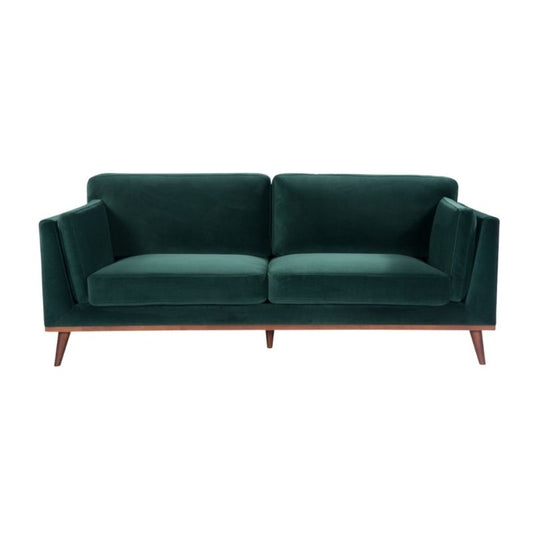 Twenty 10 Designs Mikey 3 Seater Sofa - Emerald Green Velvet