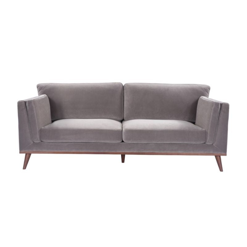 Twenty 10 Designs Mikey 3 Seater Sofa - Stone Grey Velvet