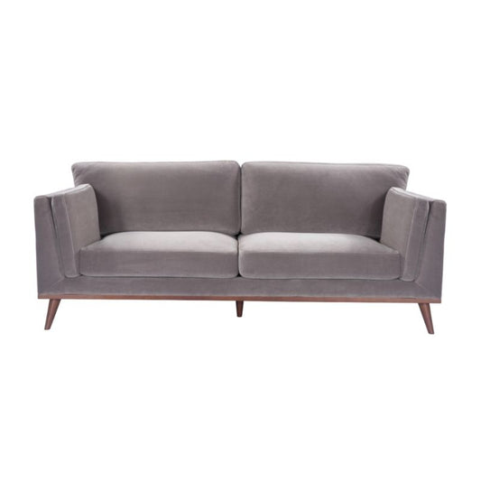 Twenty 10 Designs Mikey 3 Seater Sofa - Stone Grey Velvet