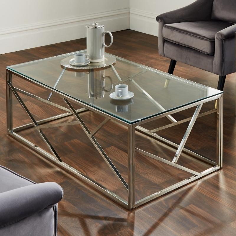 Native Home Geometric Silver Coffee Table