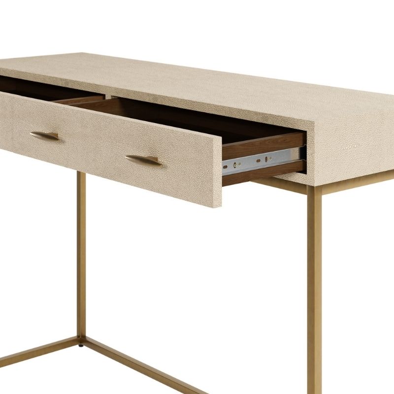 DI Designs Hampton Console in Ivory Shagreen