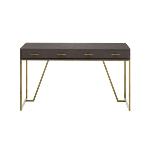 DI Designs Hampton Desk in Brown Shagreen