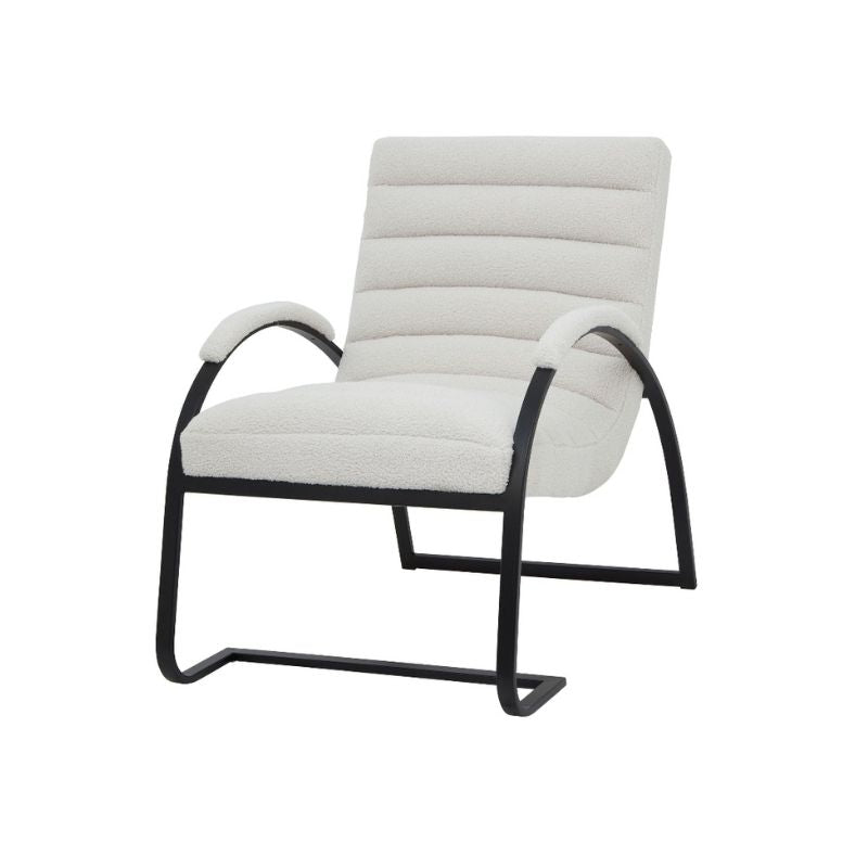 Hill Interiors Boucle Ribbed Ark Chair
