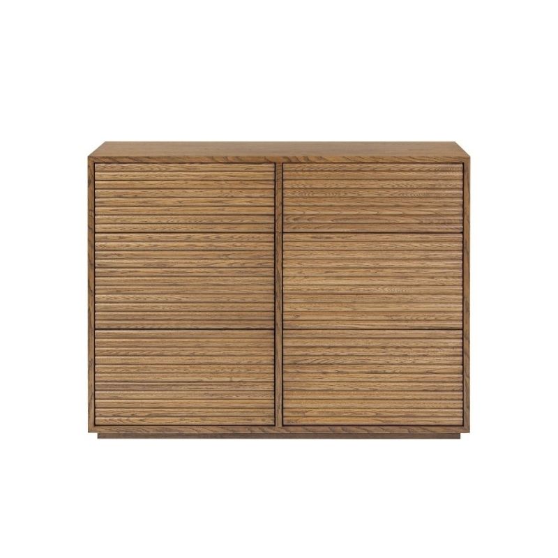 DI Designs Charlton Ribbed Walnut Chest of Drawers