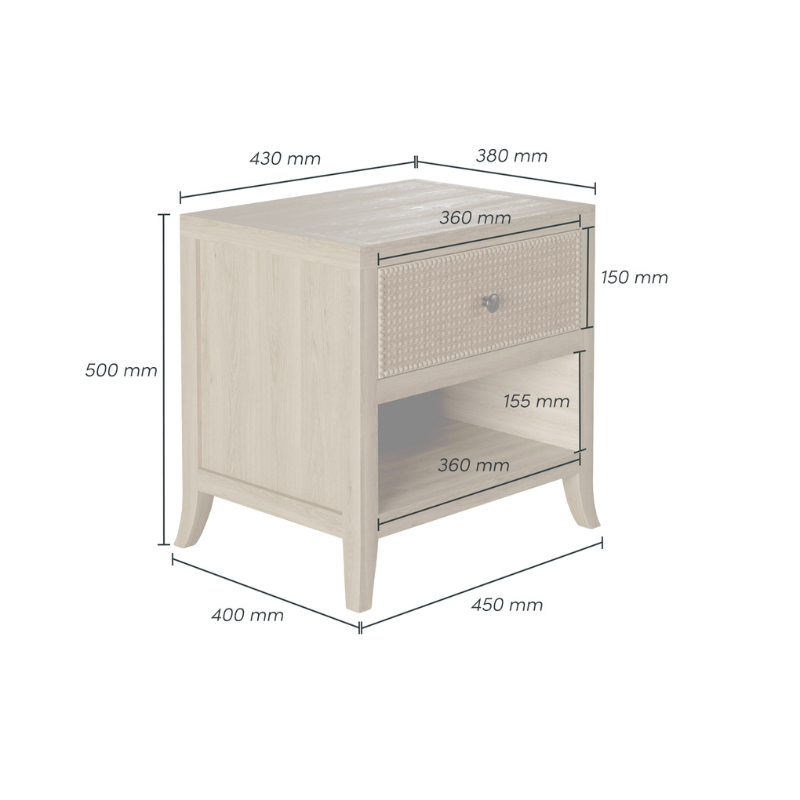 DI Designs Witley Bedside One Drawer