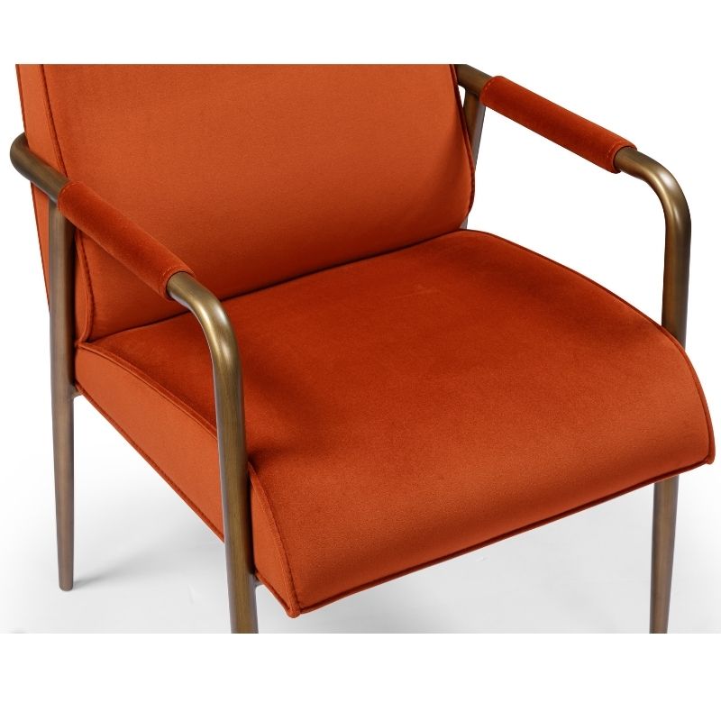 DI Designs Campden Club Chair - Rust Orange